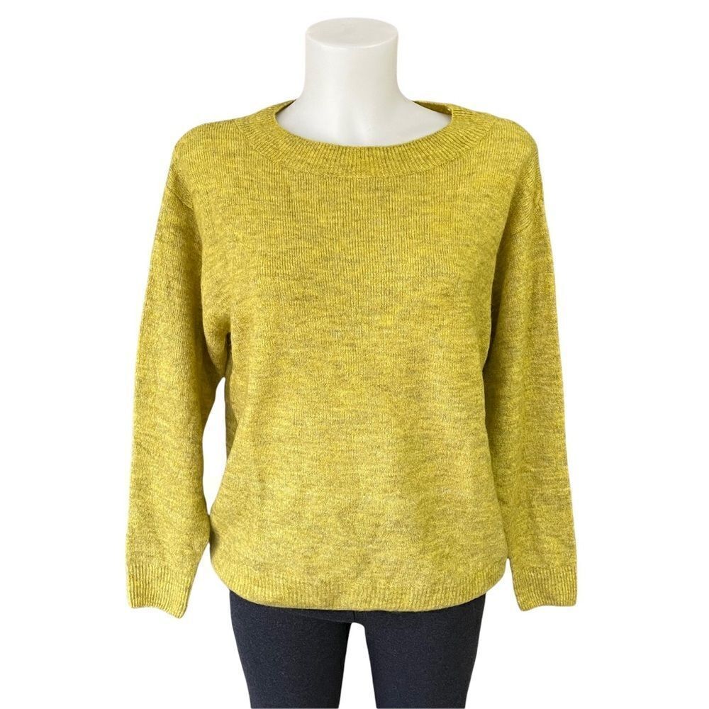 WOOLEN BLOOM WOOL BLEND FINE KNIT SWEATER MUSTARD‎ YELLOW SZ XS NEW W/ TAGS